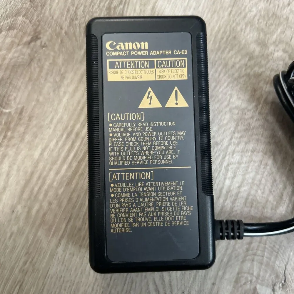 Canon Compact Power Supply Adaptor CA-E2A Camcorder Battery Pack Cable Tested